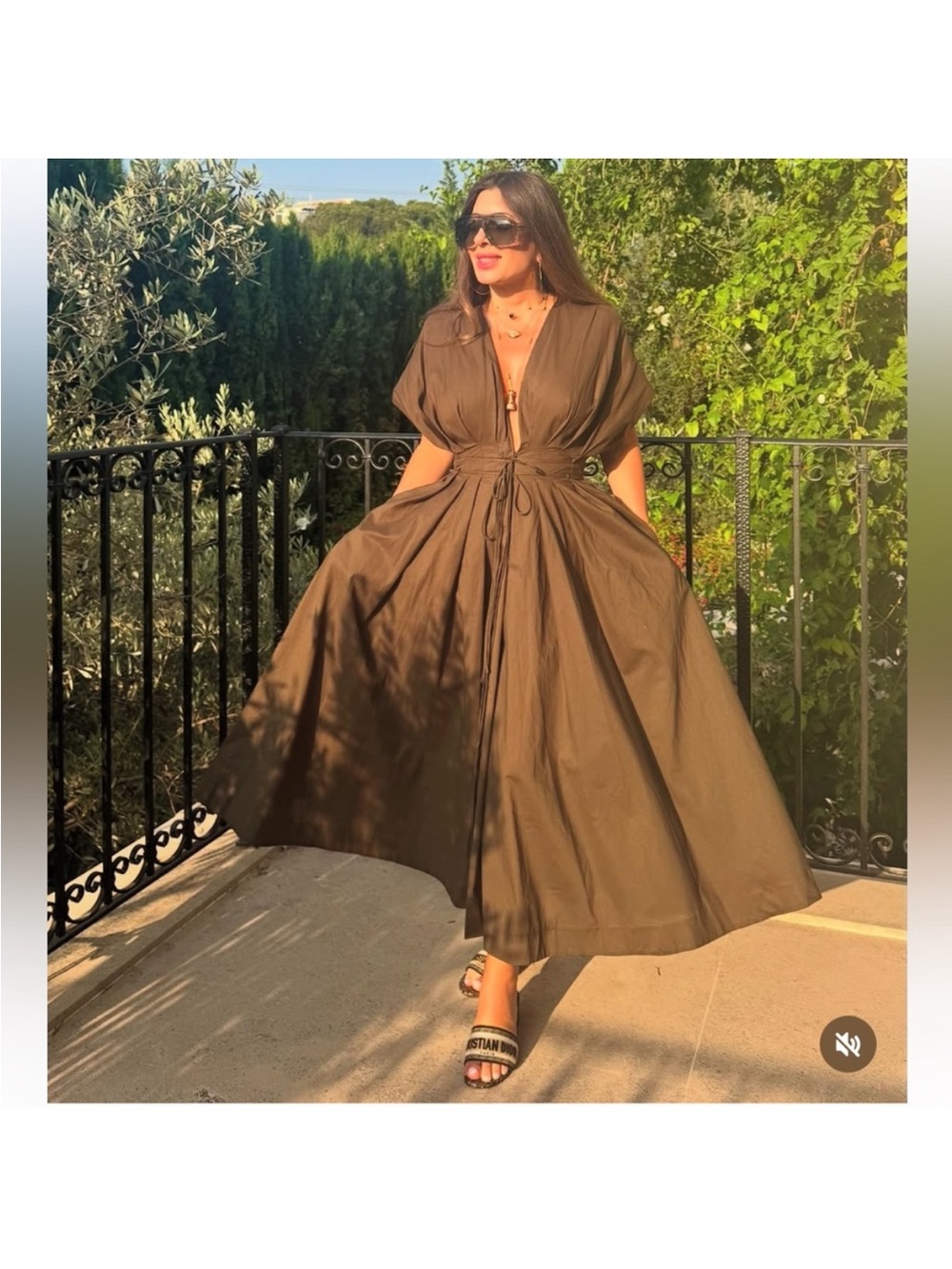 Zara ZW COLLECTION PLEATED MIDI DRESS - Picture 5 of 7